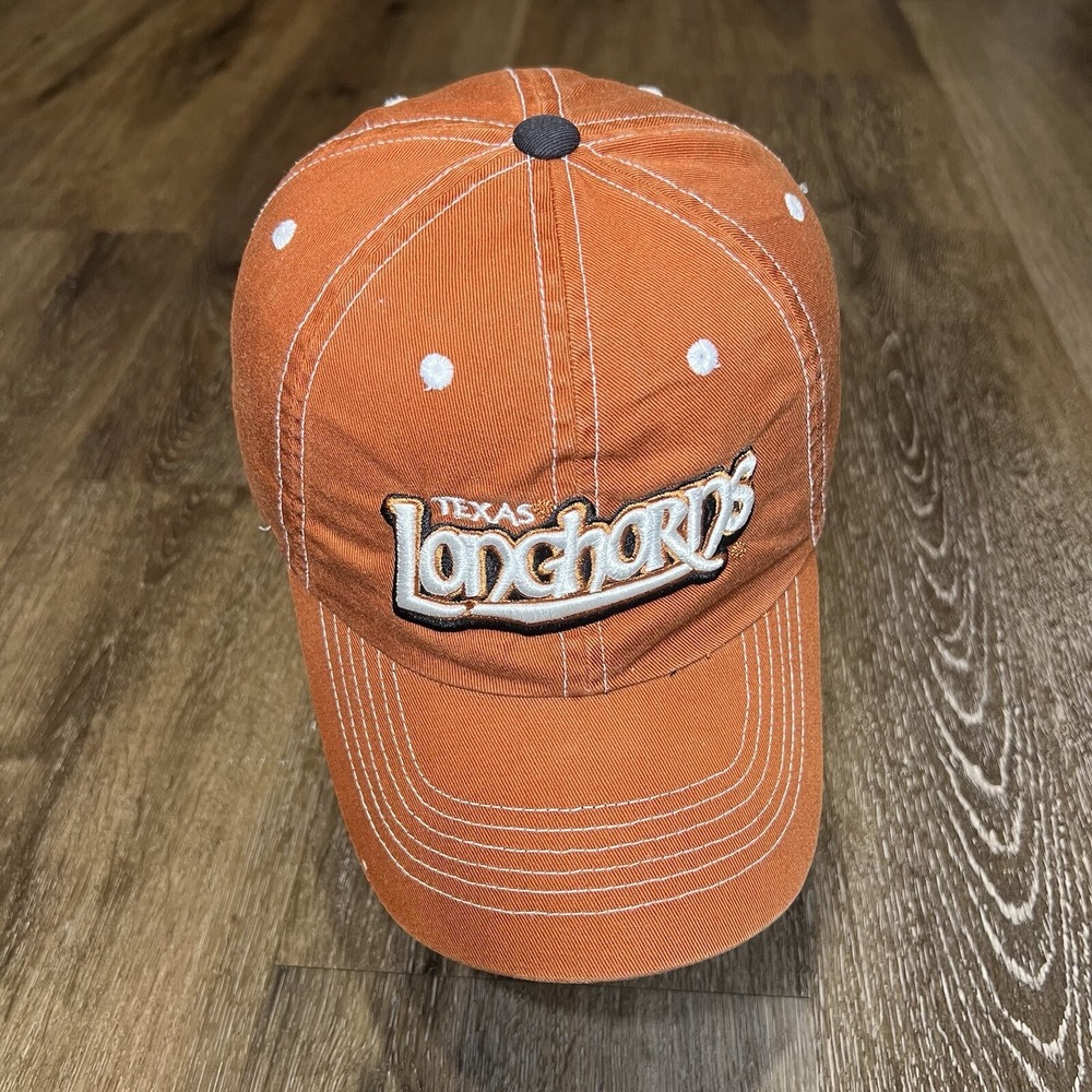 Captivating‎ Headgear Texas Longhorns Hat Mens Burnt Orange Embroidered Dad Cap